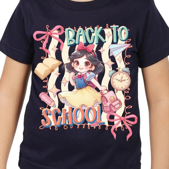 Princess Snow White Chibi Back to school Graphic T-shirt for kids - Picture 5 of 5